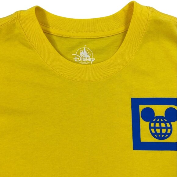 Walt Disney World Yellow Long Sleeve T-Shirt With Blue Logo Size XL - New - Picture 4 of 8